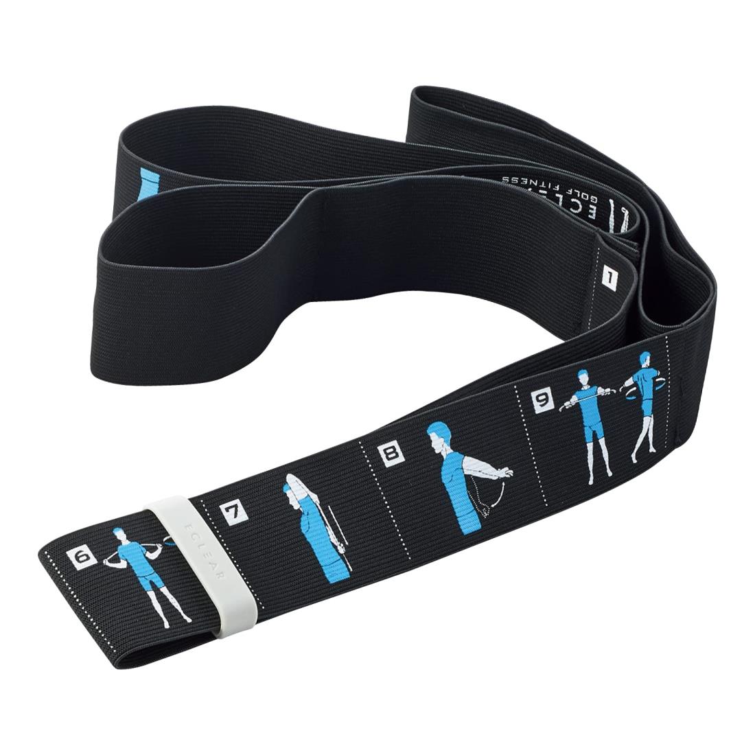 エレコム ゴルフ ウォーミングアップバンド ストレッチメニ ュー付 取りまとめ用バンド付 上半身重点 ブラック HCG-PBN01BK