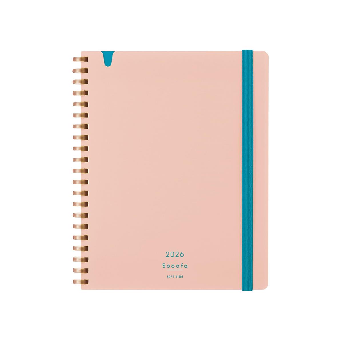 コクヨ 手帳 2026 Sooofa ダイアリ ー ソフトリング マンス リ ー ブロック B6変形 ライトピンク ニ-SS MNLP-B6-26 2025年 12月始まり