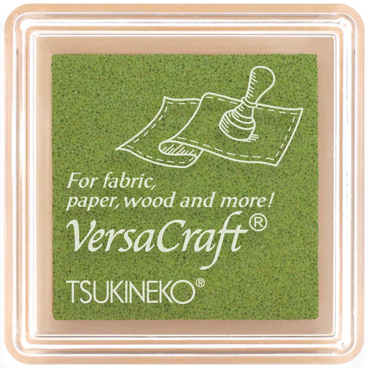 ツキネコ バーサクラフト S スタンプ台 水性顔料 横34mm×縦34mm×厚さ20mm #205 ワサビ VKS