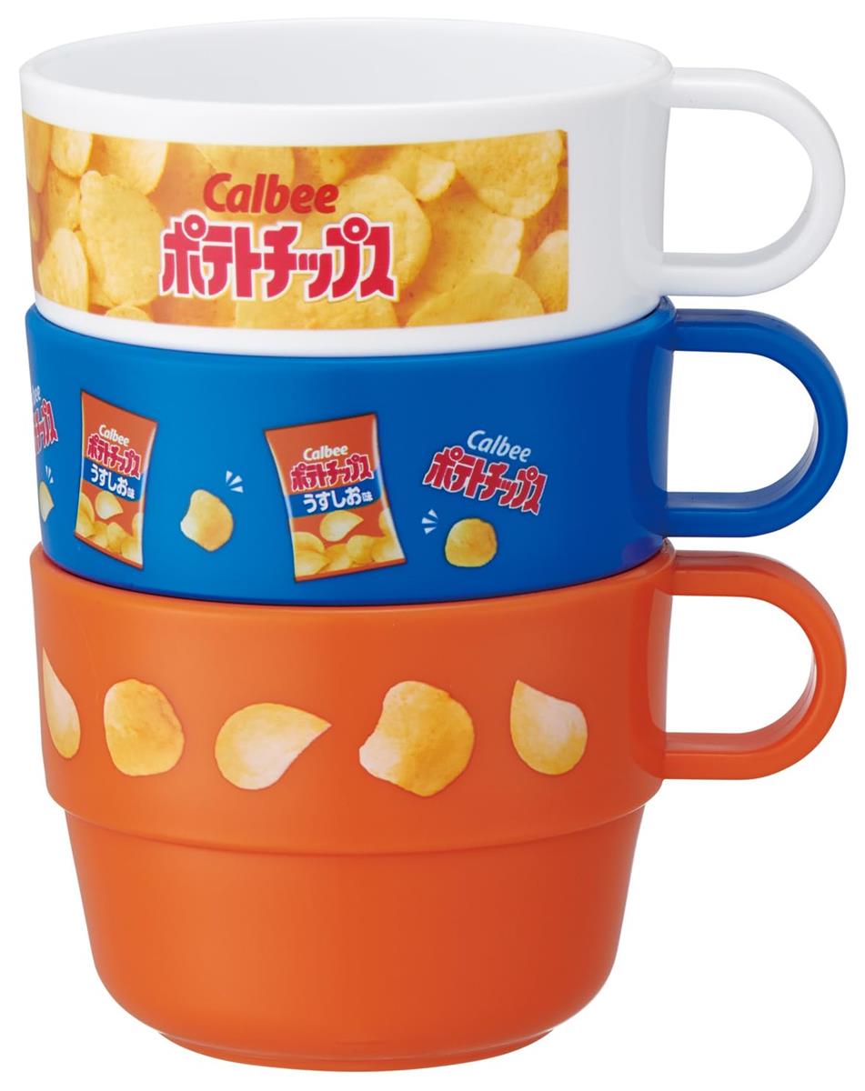 スケーター(Skater) 子供用 コップ 220ml 3個セット 日本製 お菓子シリ ーズ ポテトチップス うすしお..