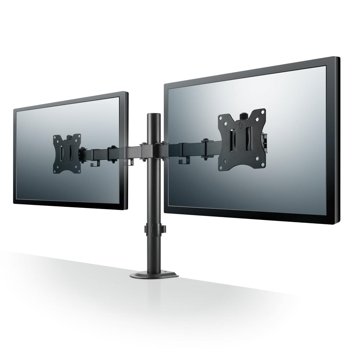 エレコム モニターアーム ディスプレイアーム ダブル ロング 17~32インチ対応 耐荷重9kg VESA規格対応 ブラック DPAWDN01BK