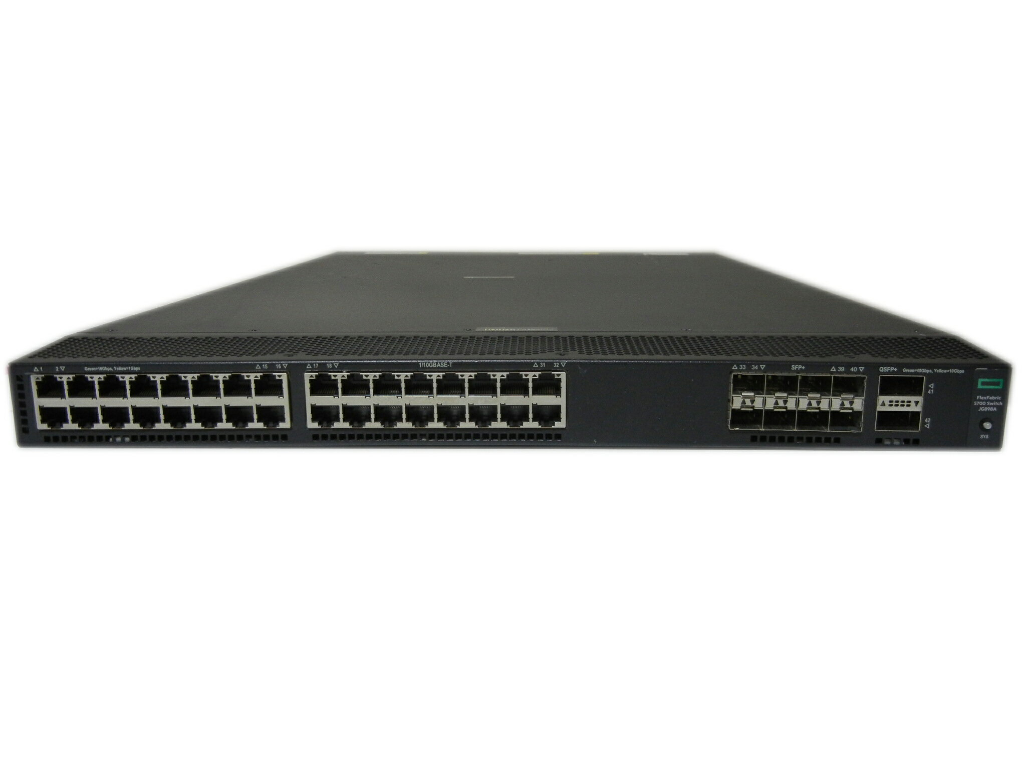 【中古】HP 5700-32XGT-8XG-2QSFP+ (JG898A) Switch