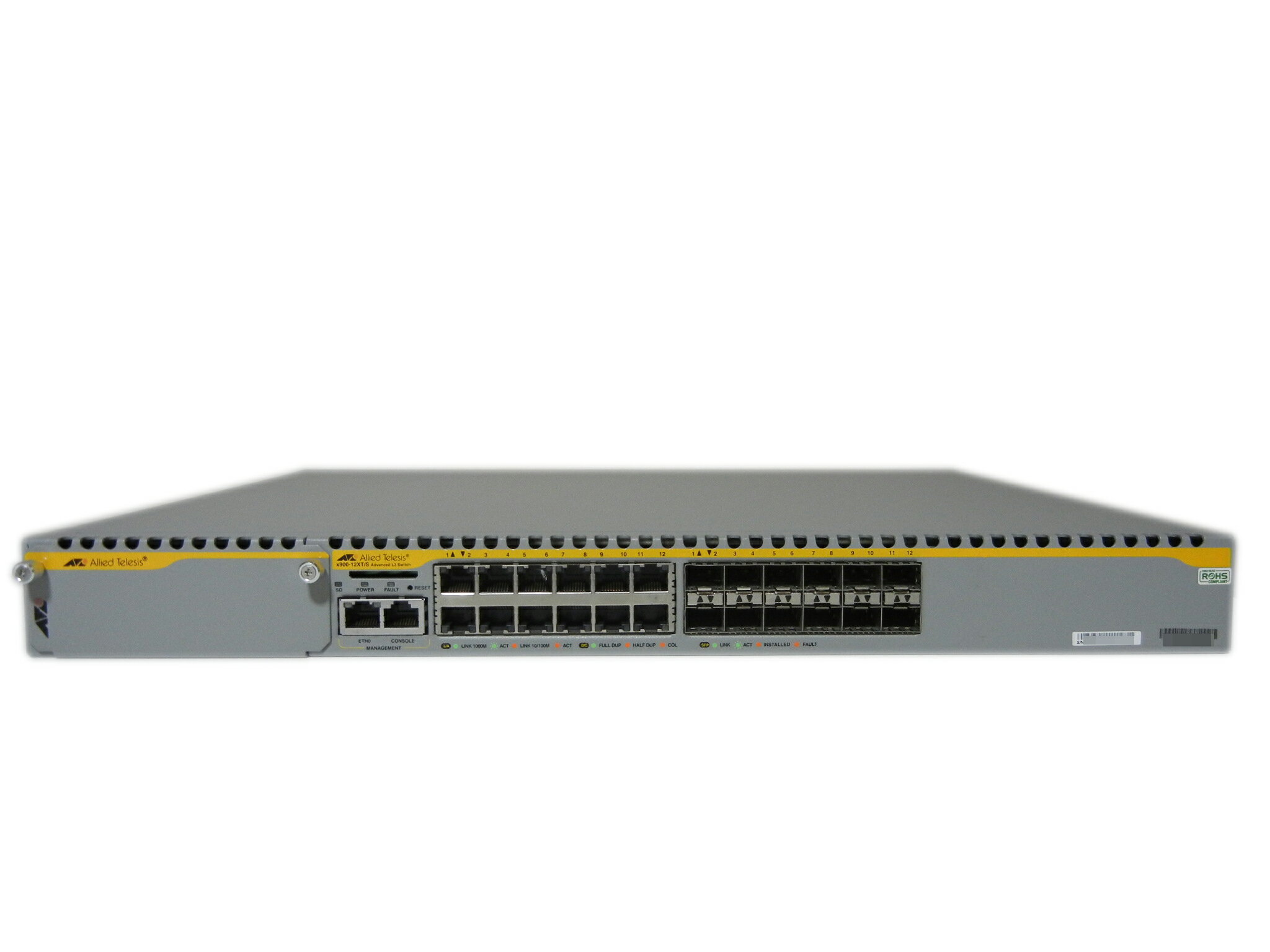 【中古】AT-x900-12XT/S Allied Telesis