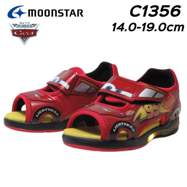 【P5倍!ブラックフライデー期間!要エントリー】ムーンスター MOONSTAR C1356 ディズニー カーズ キッズサンダル 男の子 靴