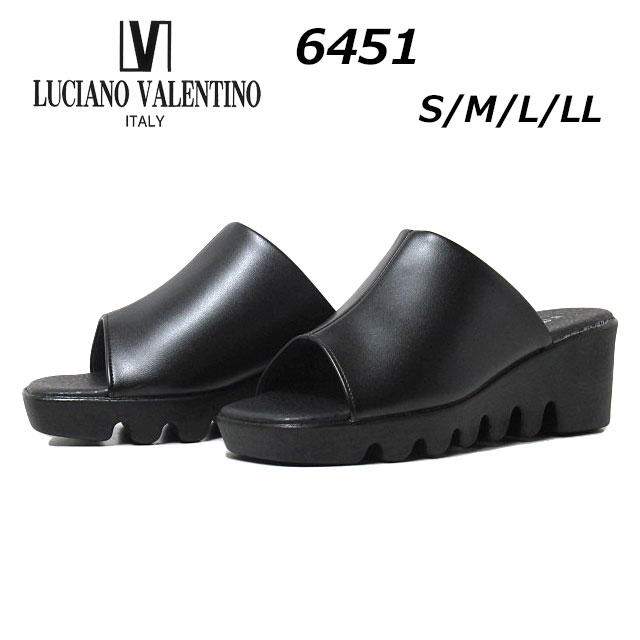【あす楽】ルチアーノ バレンチノ LUCIANO VALENTINO 6451 ウエッジヒール 厚底ヘップサンダル レディース 靴