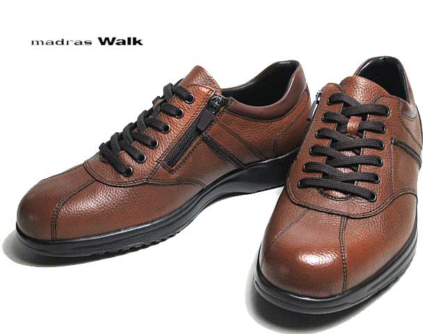 楽天SHOES　WAN楽天市場店【P5倍!楽天SS期間中】マドラスウォーク madras Walk MW8010 防水 ゴアテックス カジュアルシューズ ライトブラウン メンズ 靴