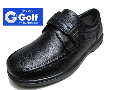 【最大1000円クーポン5/20まで】シティゴルフ CITY Golf GF904 タウンカジュアルシューズ マジックテープ ブラック【メンズ 靴】