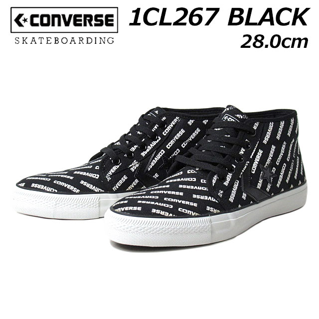 【最大1000円クーポン5/20まで】コンバース CONVERSE 1CL267 ブラック 28.0cm シェブロン＆スター ボードスター SK MID スニーカー メンズ 靴 返品交換不可