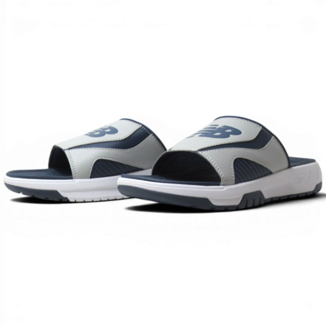 【P5倍!マラソン期間!要エントリー】ニューバランス new balance M200【1KU】GRAY/NAVY プレミアム スライドサンダル メンズ 靴