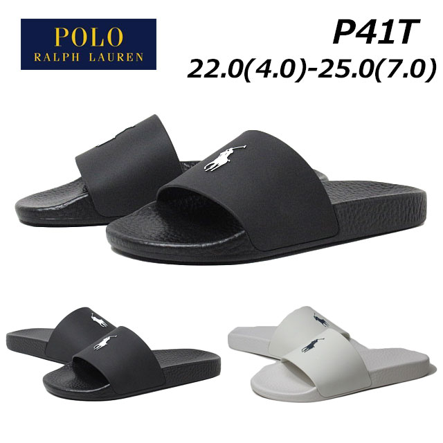 【最大1000円クーポン5/20まで】ポロラルフローレン POLO RALPH LAUREN P41T ポロスライド POLO SLIDE レディース 靴