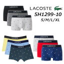 【P5倍!マラソン期間!要エントリー】ラコステ LACOSTE 5H1299-10 3パックプリントストレッチコットントランクショーツ メンズ アンダーウェア・...