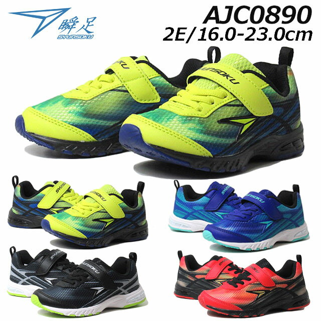 楽天SHOES　WAN楽天市場店【最大1000円クーポン5/20まで】瞬足 シュンソク SYUNSOKU JC-089 2E ハイスタンダード Hi-STANDRD 男の子 スニーカー キッズ 靴