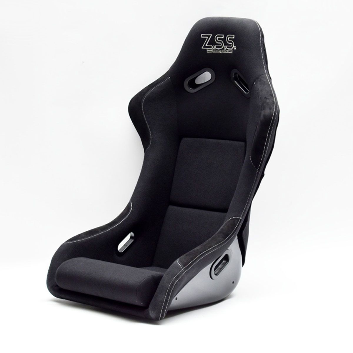 Z.S.S. フルバケットシート フルバケ ブラック 黒色 布地 シルバーステッチ 背面カ...