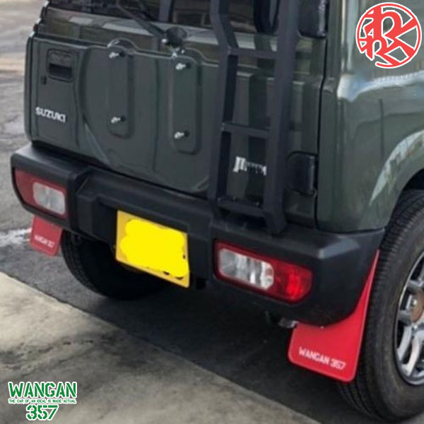 WANGAN357 JB74W 2018~20年 スズキ ジムニー シエラ スプラッシュ ガード マッド フラップ 泥よけ レッド 赤