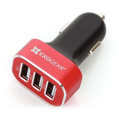 楽天わくわくファイネストEXOGEAR USBカーチャージャー 3ポート 5.1 Amp 急速充電 for スマートフォン・タブレットPC exogear ExoCharge （エクソチャージ） 3ポート