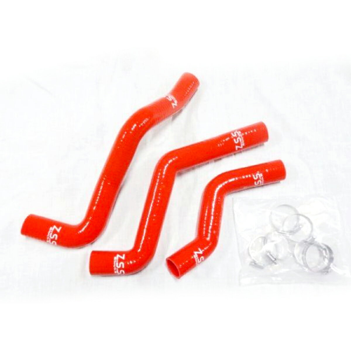 Z.S.S. SE3P RX-8 Z.S.S. 3レイヤー 3層 シリコン ラジエターホース RX8 13B ホースバンド付 赤 レッド ラジエーターホース ホース