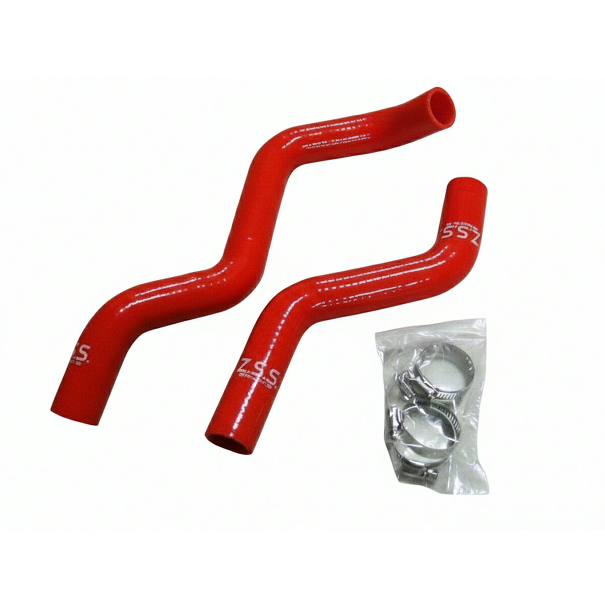 Z.S.S. SXE10 アルテッツァ シリコン ラジエターホース トヨタ 3S-GE ホースバンド付 赤 レッド