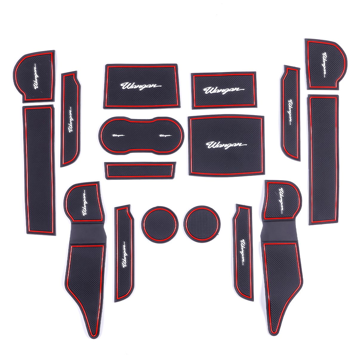 湾岸 SK フォレスター ラバーマット 赤 レッド 内装 ドリンクホルダー ポケットラバーマット RED wangan ワンガン