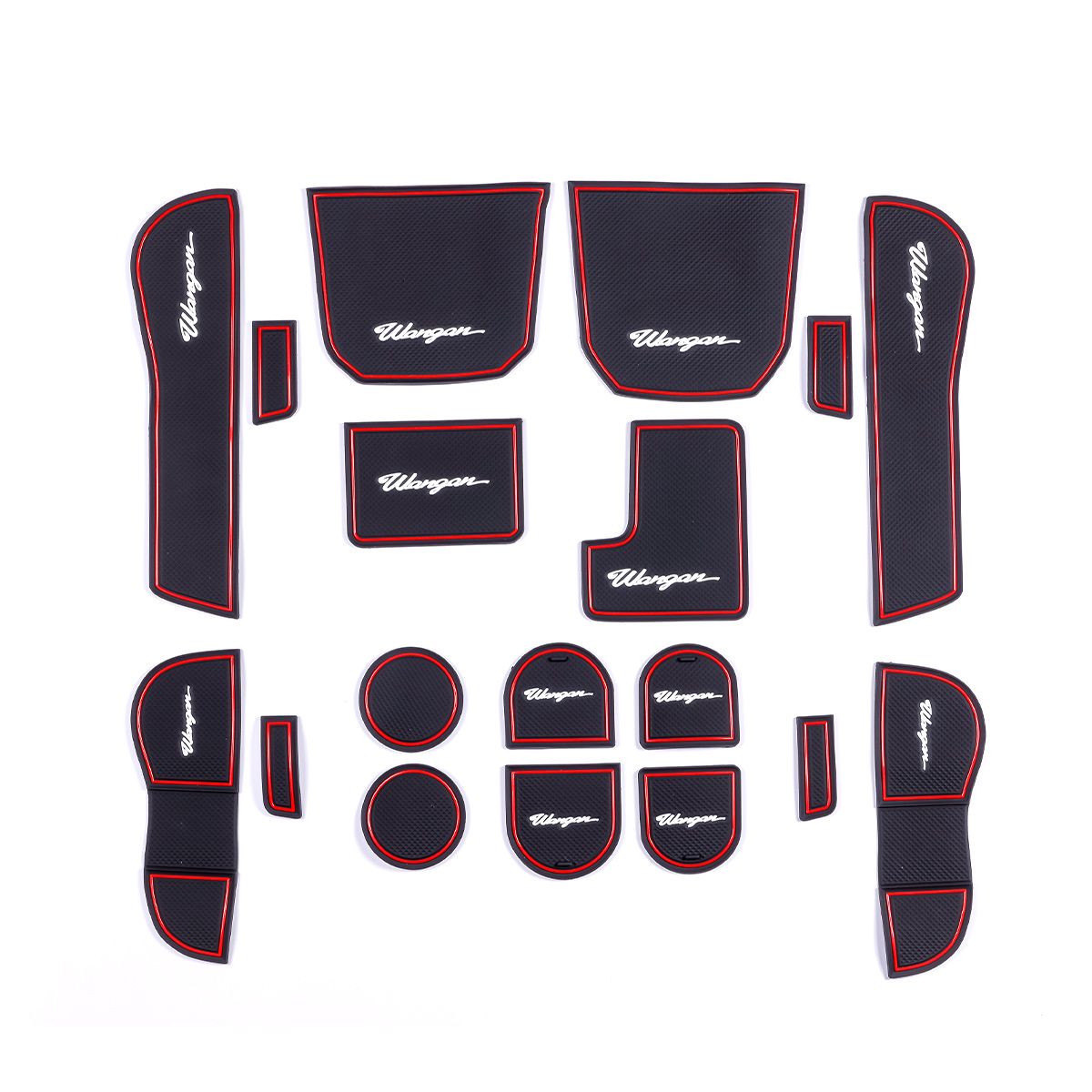 湾岸 GR GV GH インプレッサ ラバーマット 赤 レッド 内装 ドリンクホルダー ポケットラバーマット RED wangan ワンガン