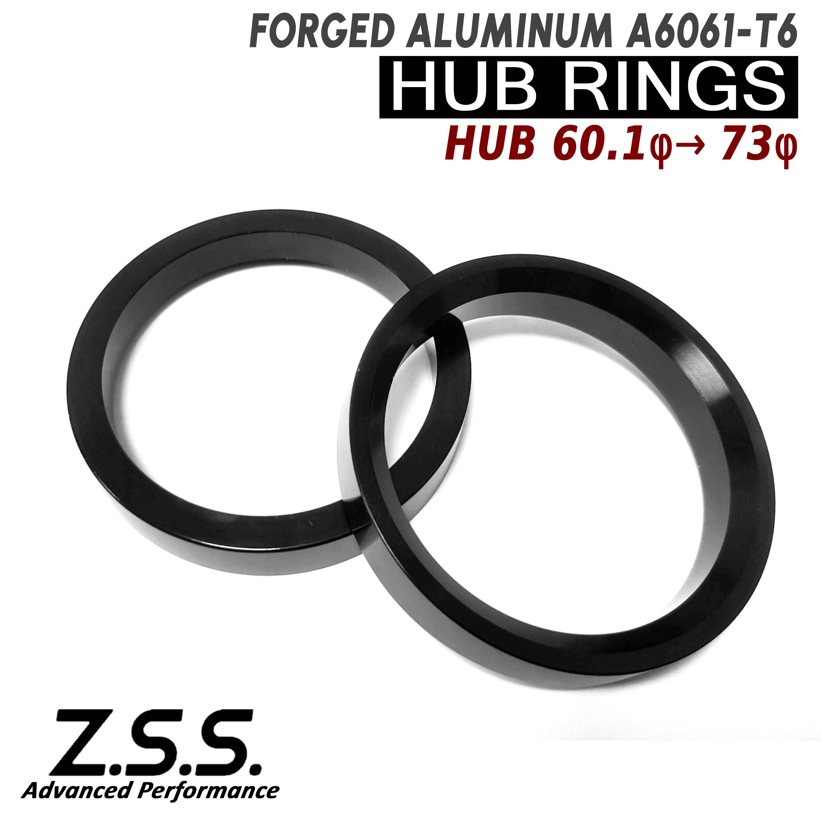 Z.S.S. AP ハブリング ハブ径 60.1φ → 73φ スズキスイフトスポーツに社外ホイール装着 Hub Rings 高強度 鍛造アルミ FORGED A6061-T6