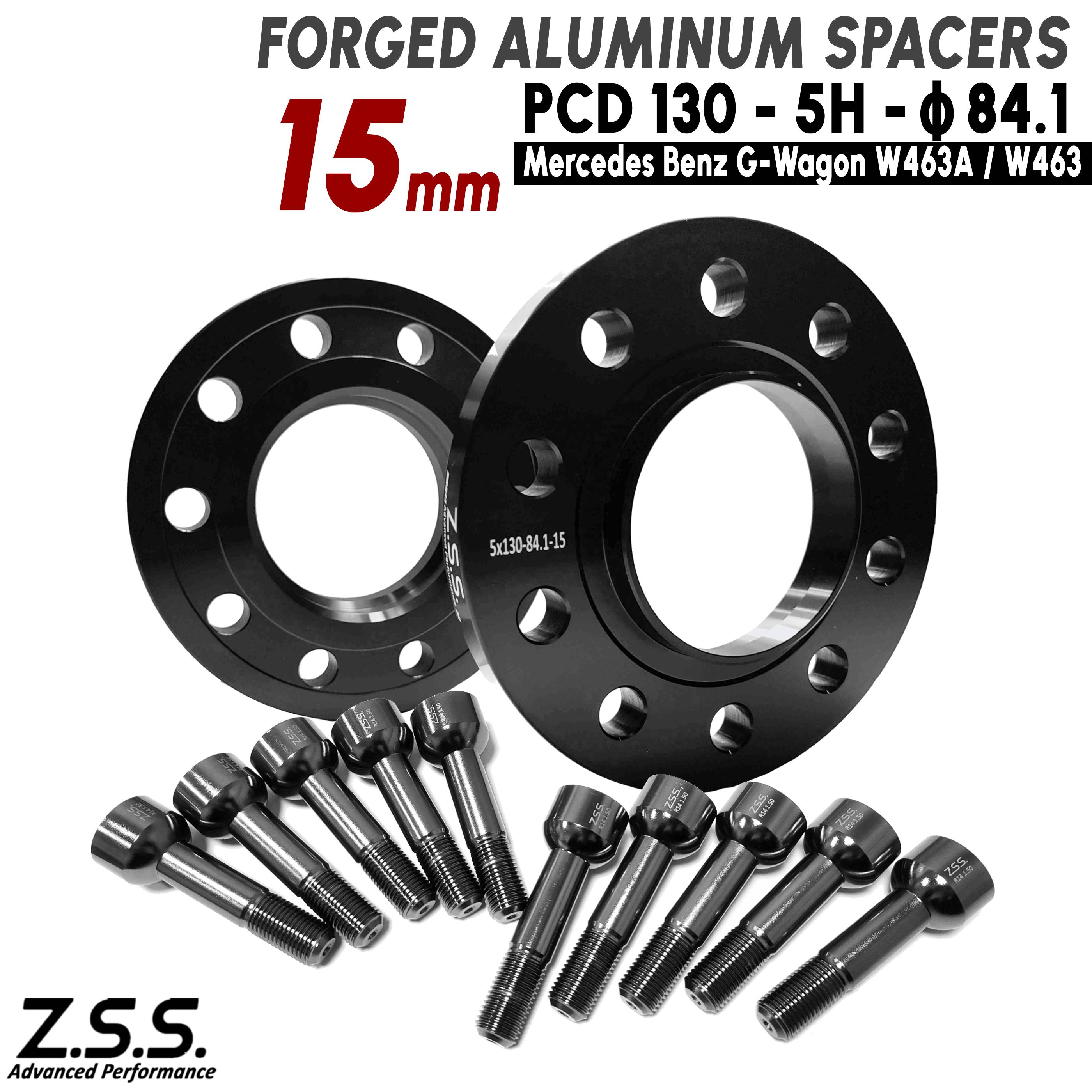 Z.S.S. AP 【チタン風ボルト付き】 W463A W464 メルセデスベンツ Gクラス 厚み 15mm PCD130 5穴 5x130 84.1φ スペーサー ゲレンデ Benz