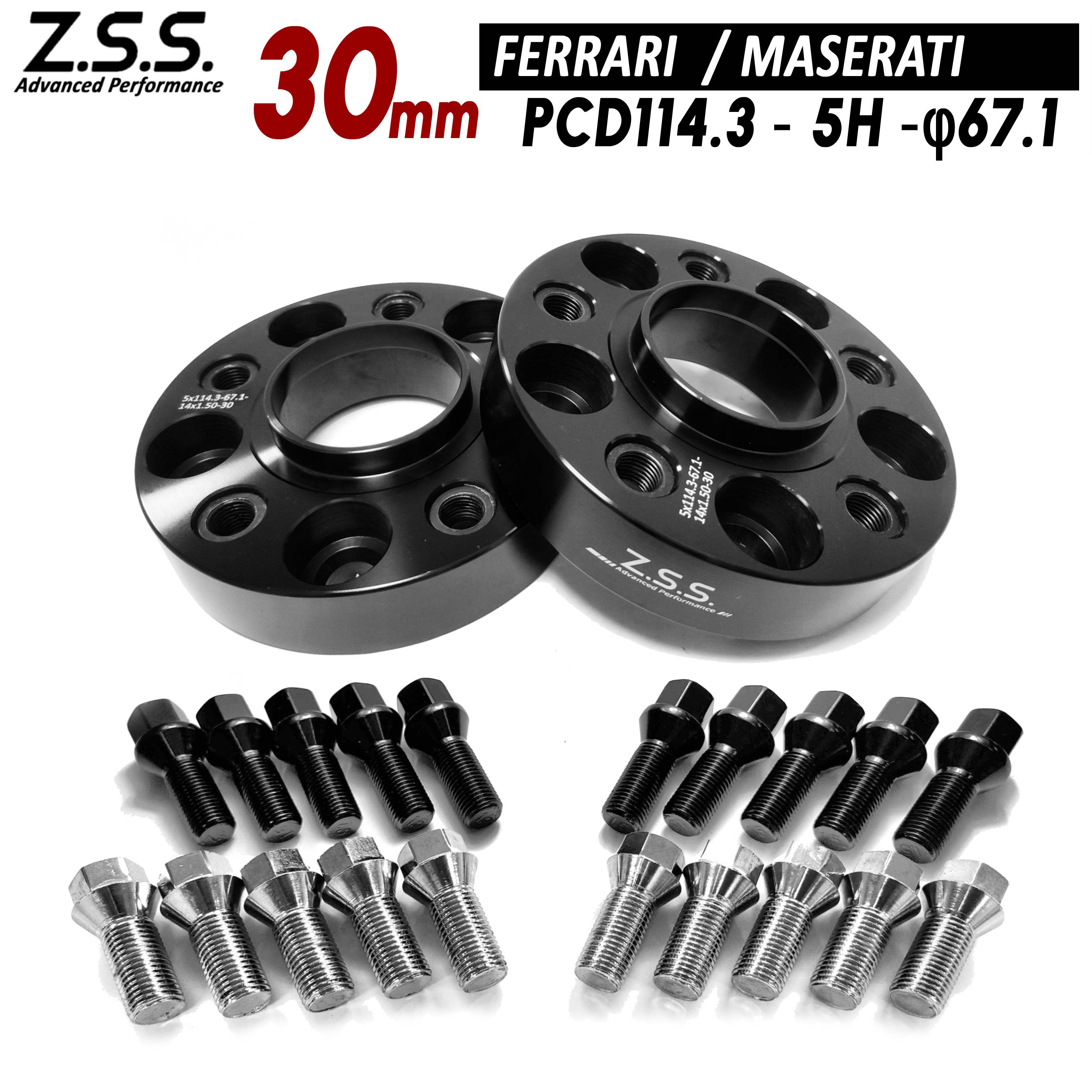 Z.S.S. AP マセラティ クアトロポルテ Maserati Quattroporte GTS スペーサー 別止め 厚み30mm PCD114.3 5x114.3 67.1φ ZSS