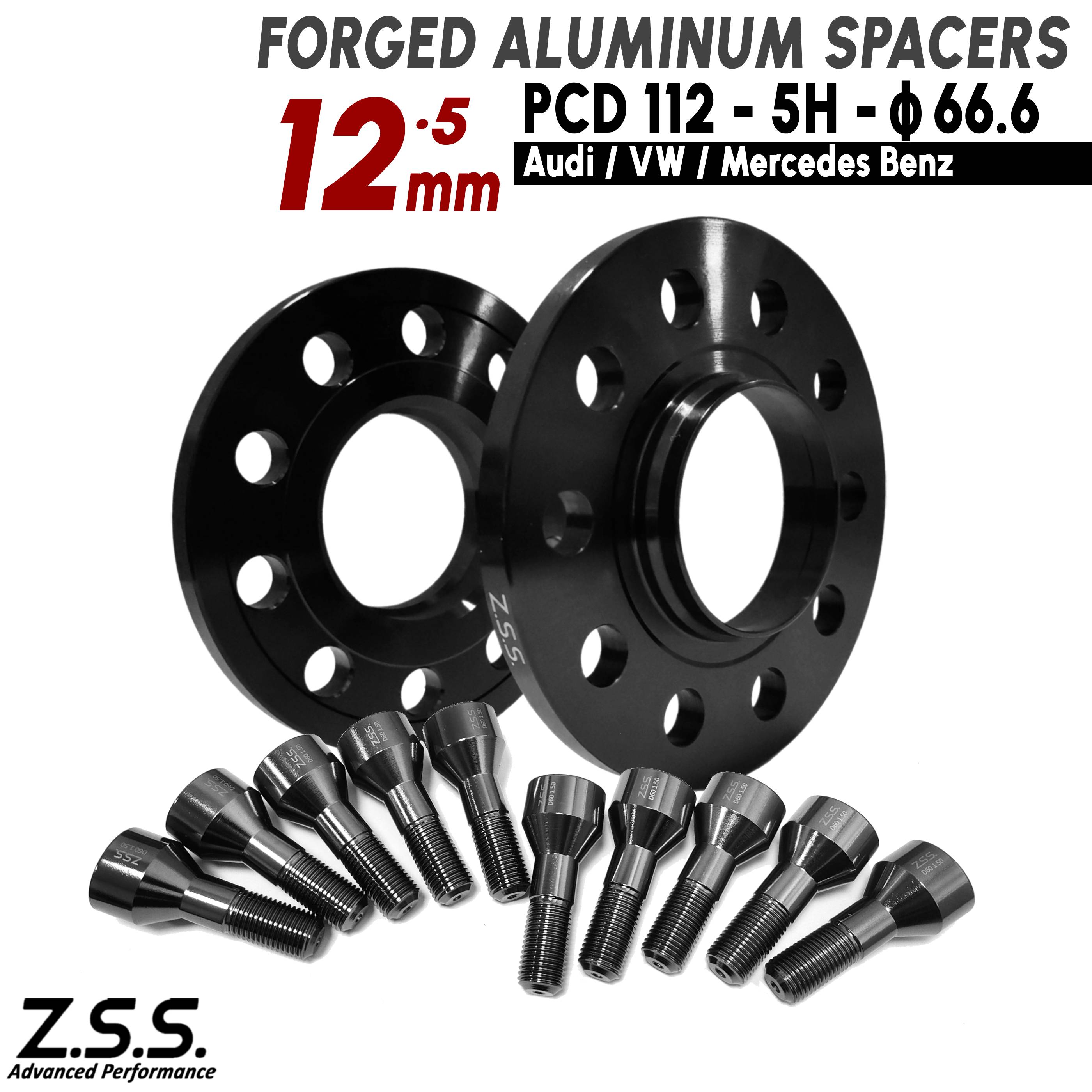 Z.S.S. AP 【チタン風ボルト付き】 メルセデスベンツ 社外ホイール用 Sクラス W221 W222 W223 CLS S63 AMG スペーサー 12mm PCD112 5穴