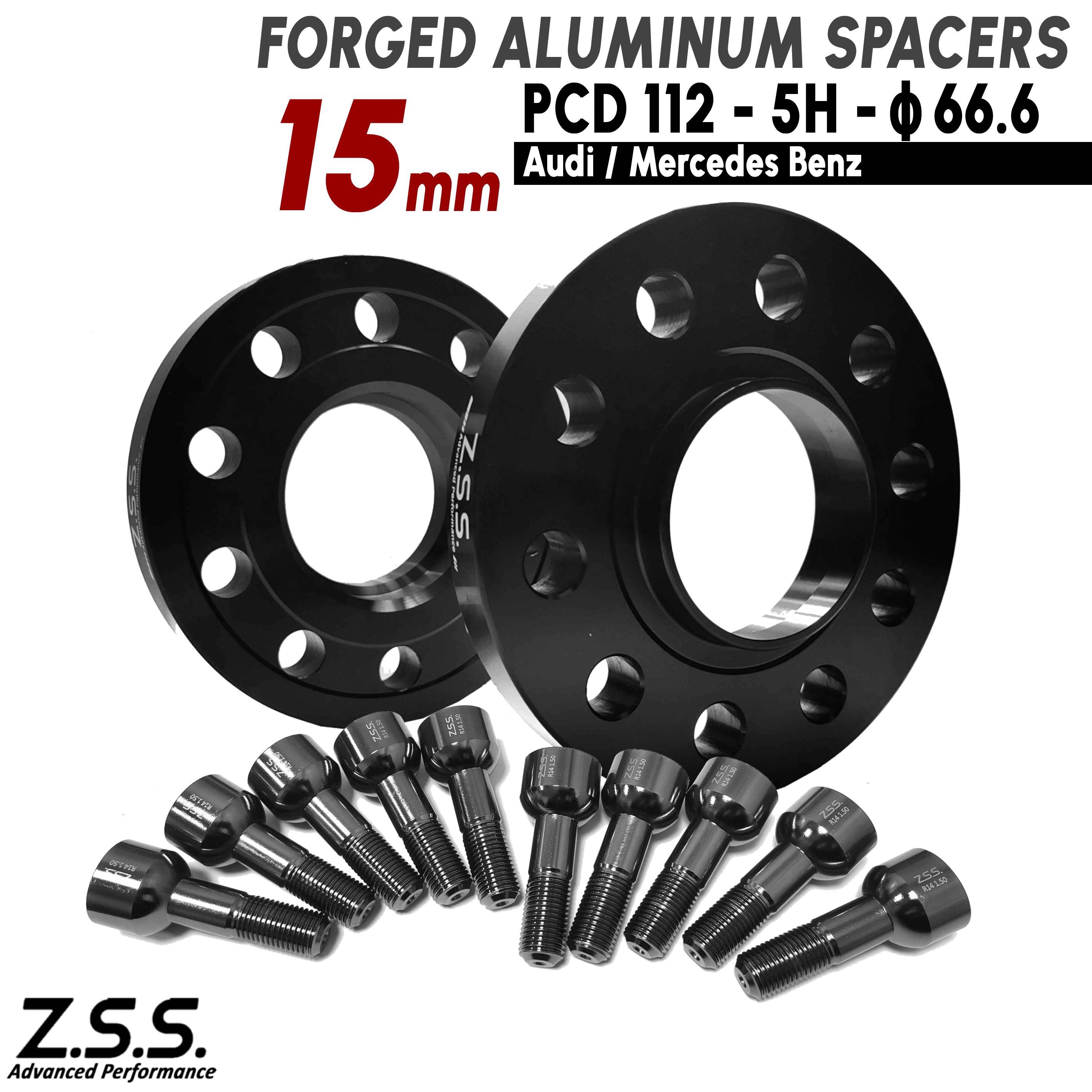 Z.S.S. AP 【チタン風ボルト付き】 ポルシェ マカン Porsche Macan 95B 3BA-J1NT 7BA-J1NUA 3BA-J1M20 スペーサー 15mm PCD112 66.6φ ZSS