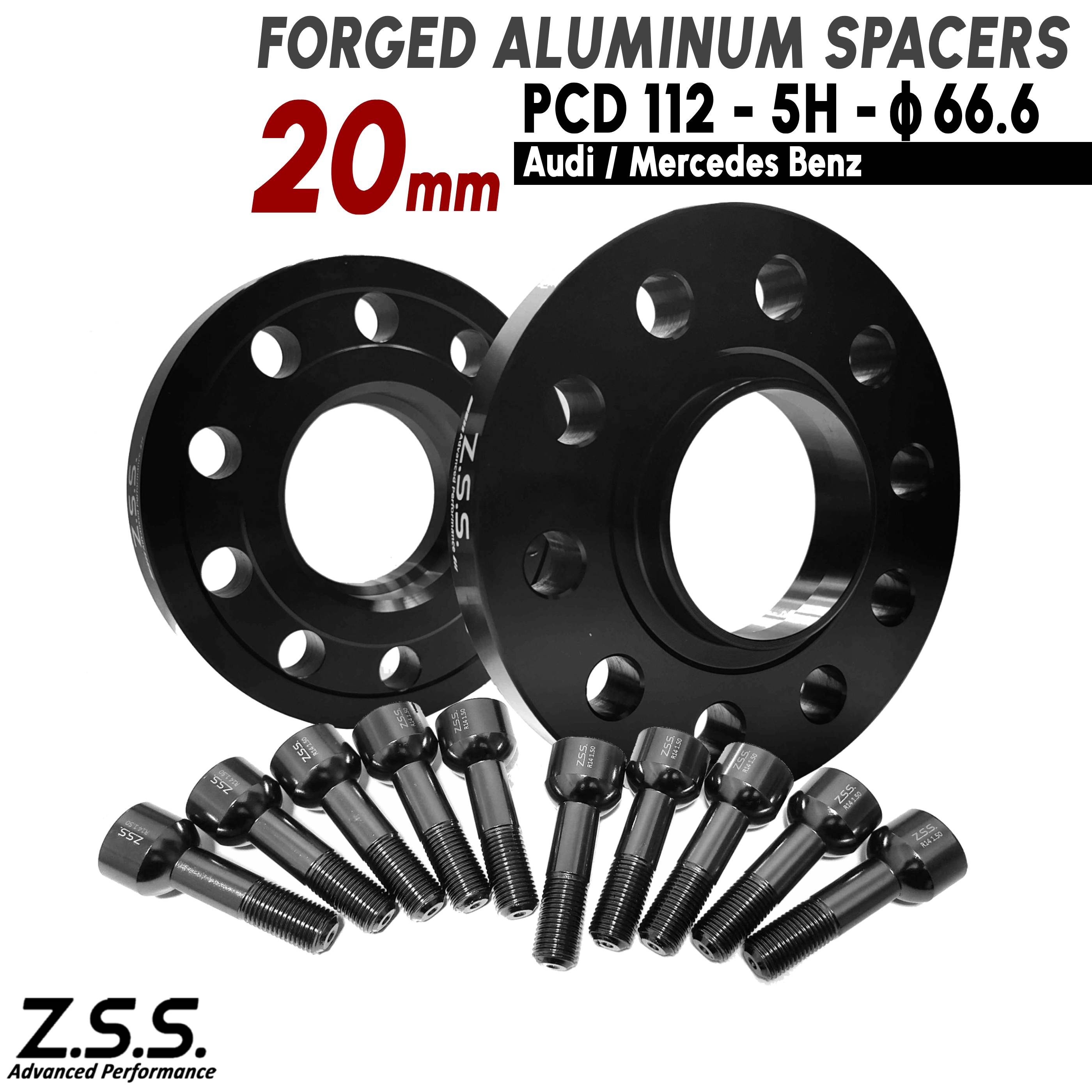 Z.S.S. AP 【チタン風ボルト付き】 メルセデスベンツ Eクラス Sクラス W213 W223 S63 AMG スペーサー 5mm 5x112 PCD112 ハブ径66.6φ ZSS