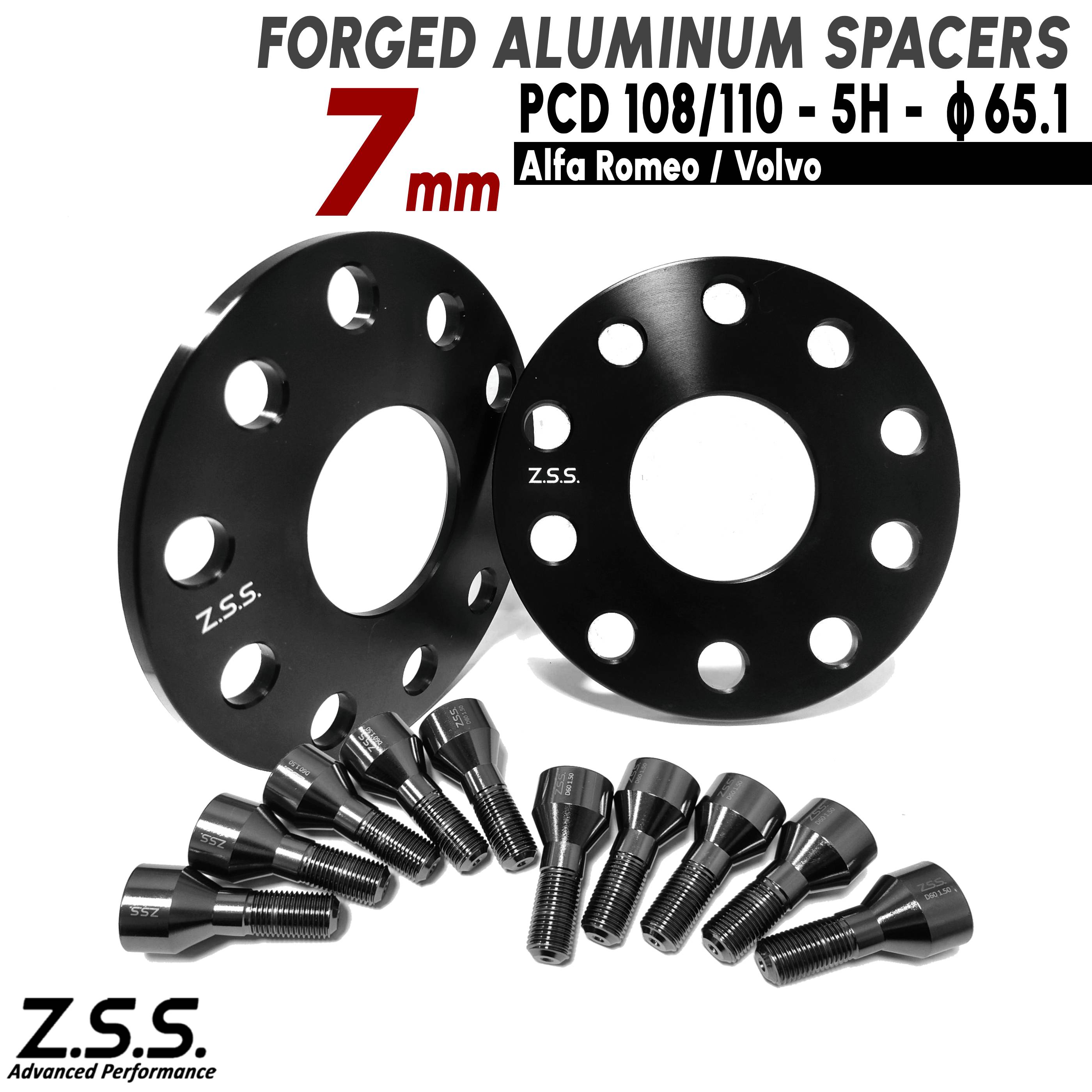 Z.S.S. AP  アルファ ロメオ Alfa Romeo 159 Julia Stevio 7mm ワイドトレッドスペーサー 5x108 5x110 65.1φ ZSS