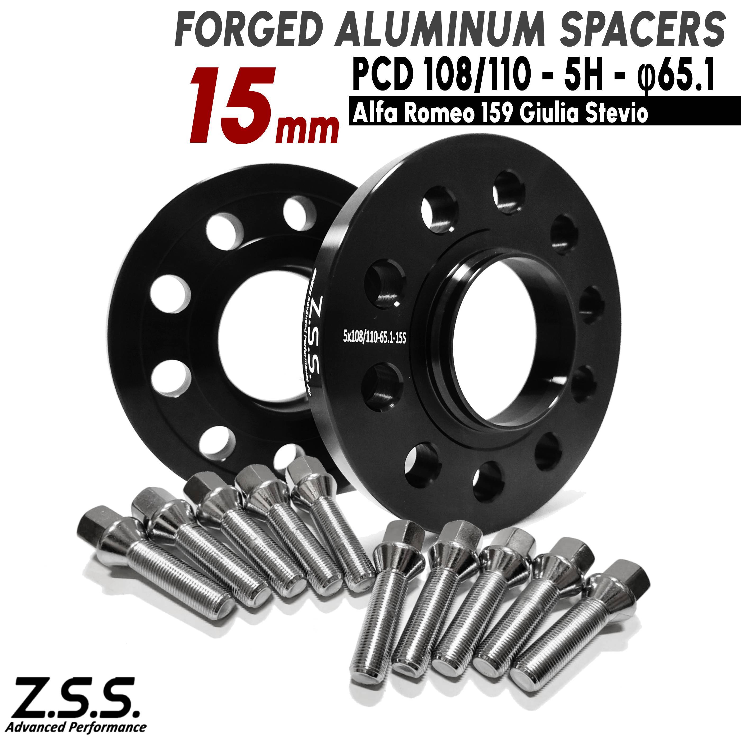 Z.S.S. AP アルファ ロメオ Alfa Romeo 159 Giulia Stevio 15mm ワイドトレッドスペーサー 5x108 5x110..