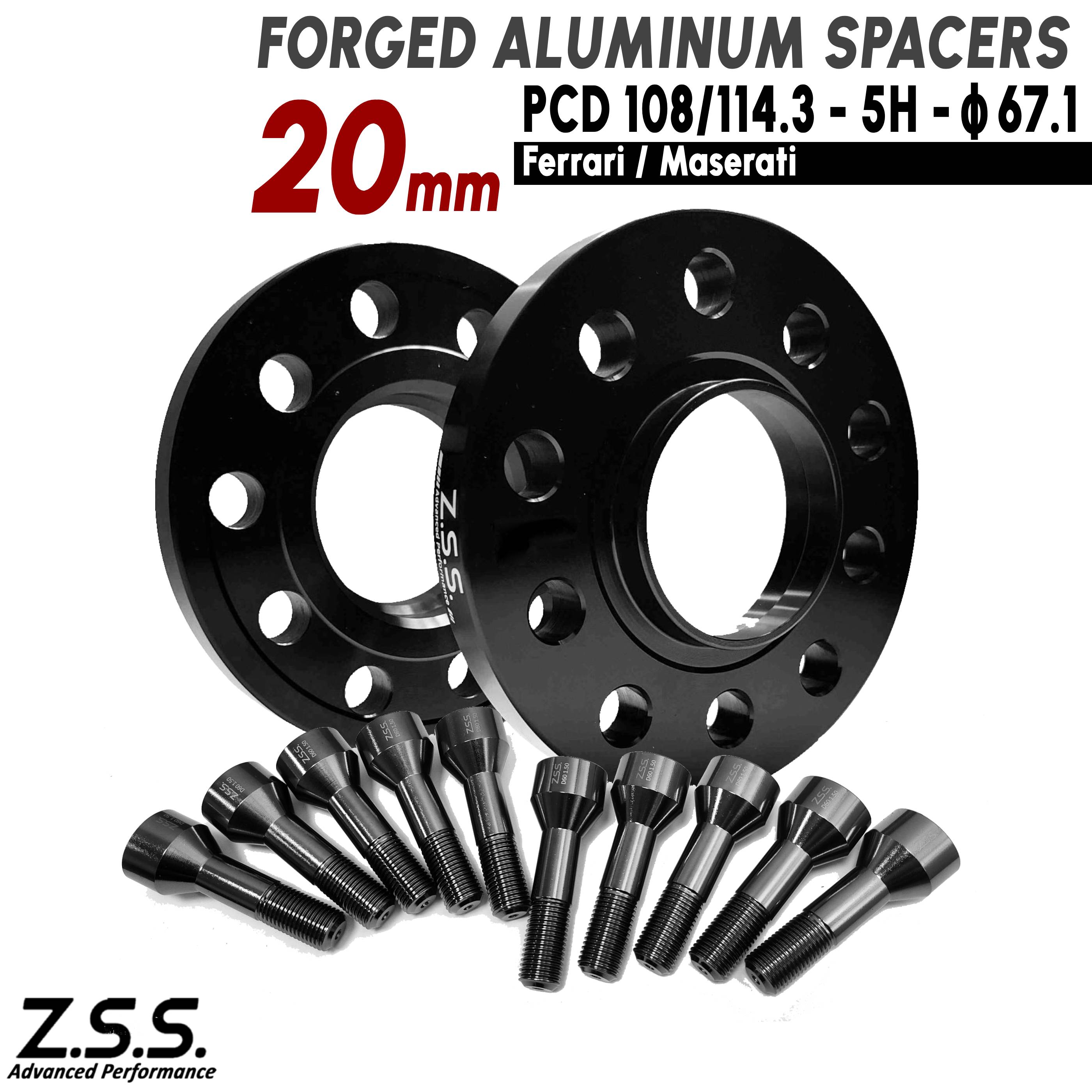 Z.S.S. AP 【チタン風ボルト付き】 ボルボ VOLVO XC90 (02~14) ワイドトレッドスペーサー 厚み20mm PCD108 5穴 5x108 ハブ径 67.1φ ZSS