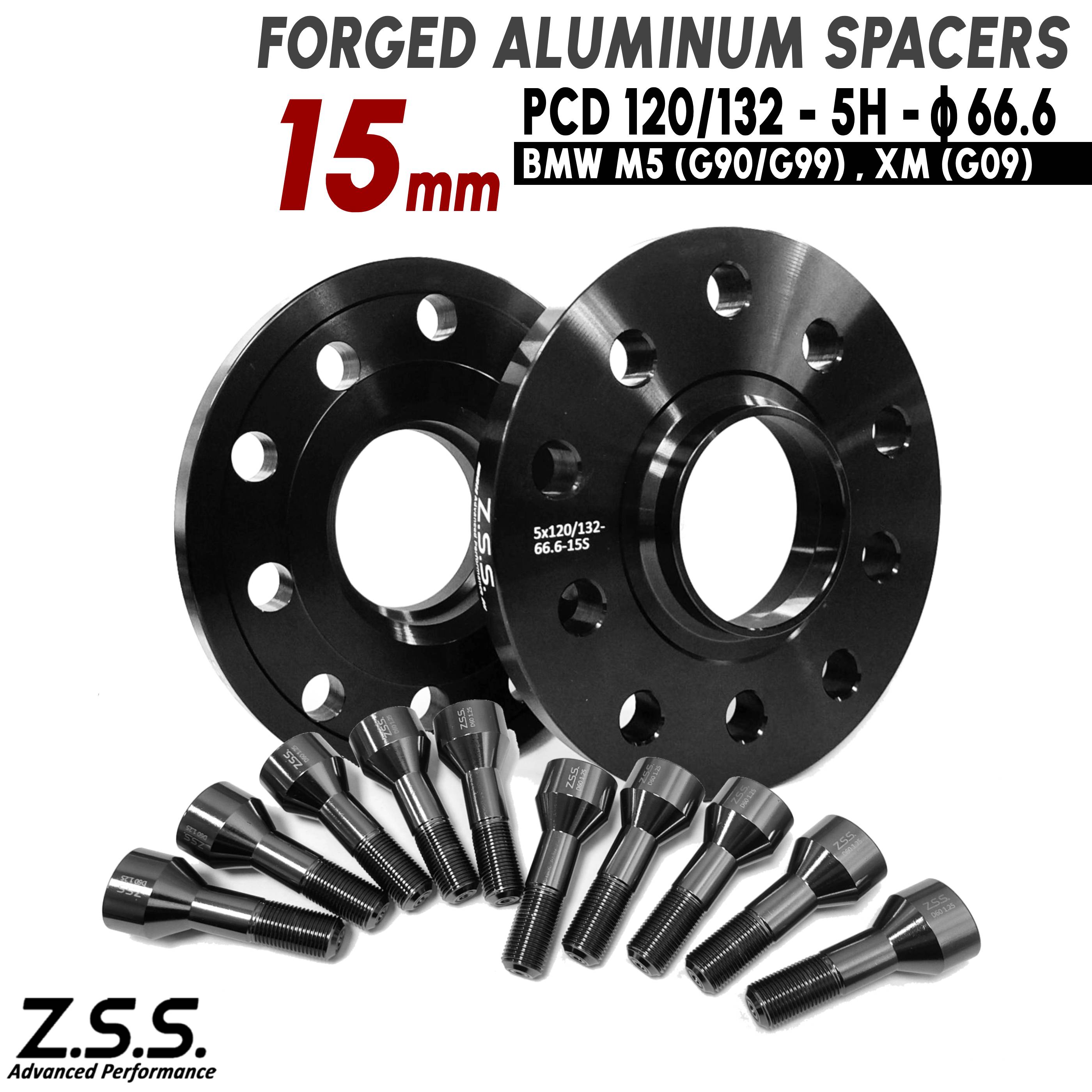 Z.S.S. AP 【チタン風ボルト付き】 XM BMW G09 (2024~) 3LA-22CS44 厚み 15mm PCD120 5穴 5x120 ハブ径 66.6φ スペーサー ワイトレ ZSS