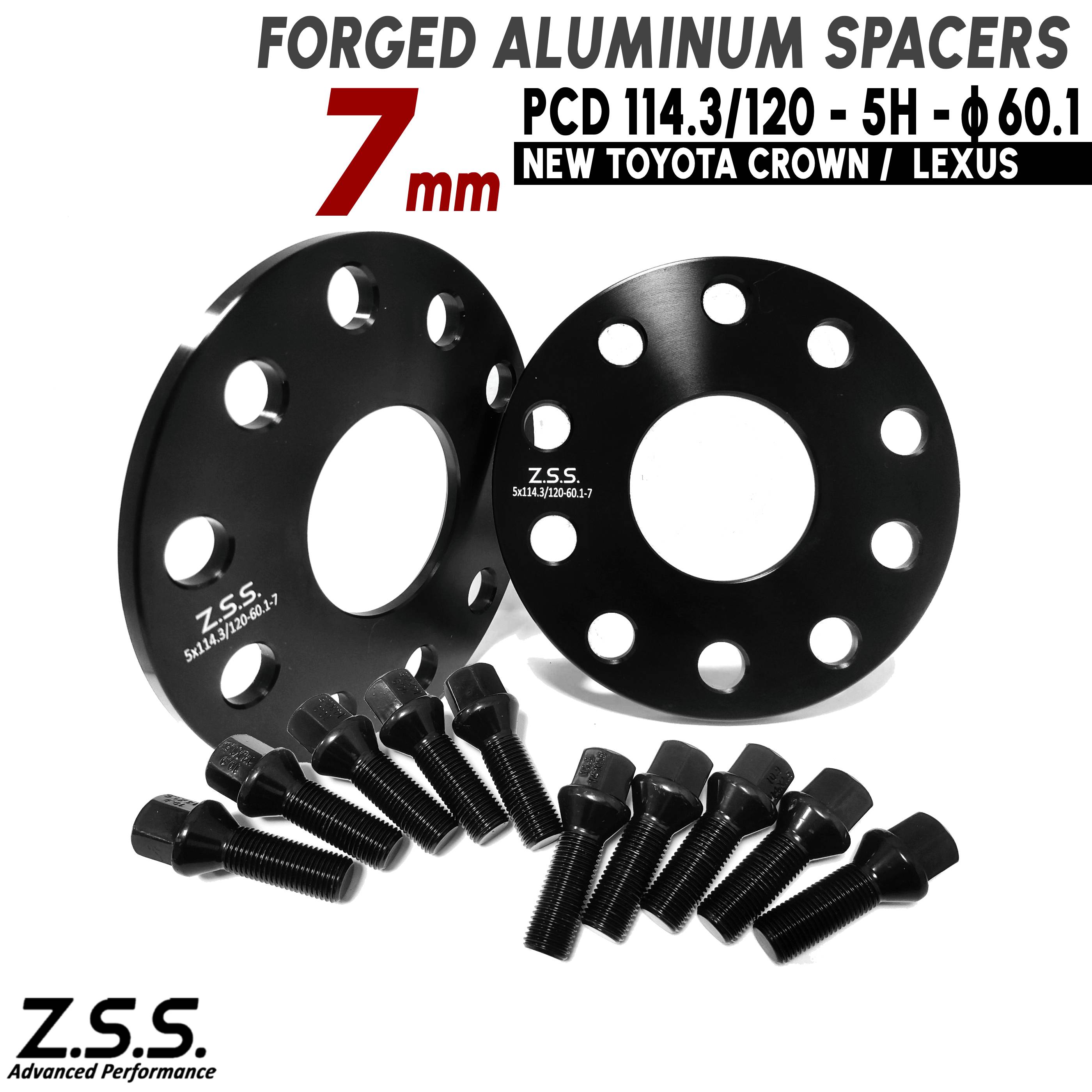 Z.S.S. AP レクサス LC500 LC500H (後期) 5BA-URZ100 6AA-GWZ100 7mm PCD120 5穴 60.1φ スペーサー 社外ホイール用 ボルト付き ZSS