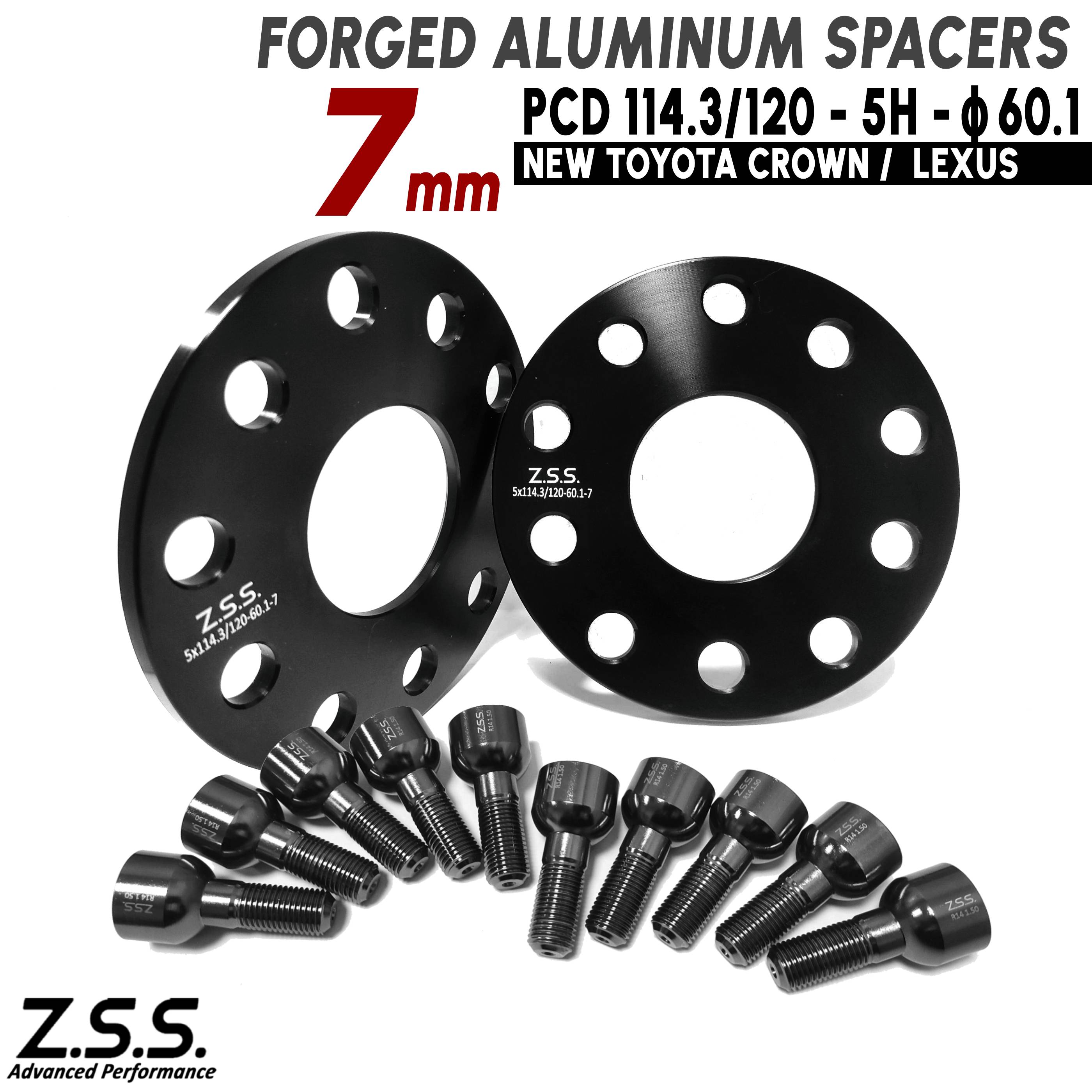 Z.S.S. AP 【チタン風ボルト付き】 レクサス LC Z100 LC500 LC500H (後期) 5BA-URZ100 6AA-GWZ100 7mm PCD120 5穴 ハブ径60.1φ スペーサー