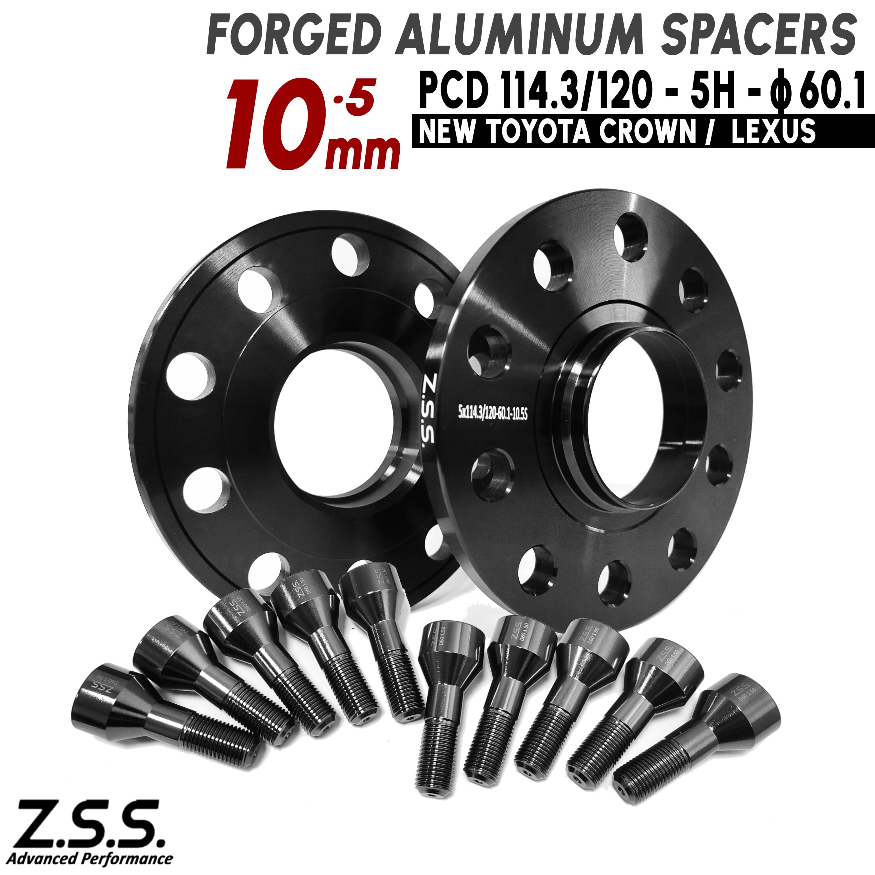 Z.S.S. AP 【チタン風ボルト付き】 レクサス IS300 IS350 ASE30 AVE30 AVE35 GSE31 USE30 10mm PCD114.3 60.1 スペーサー 社外ホイール用