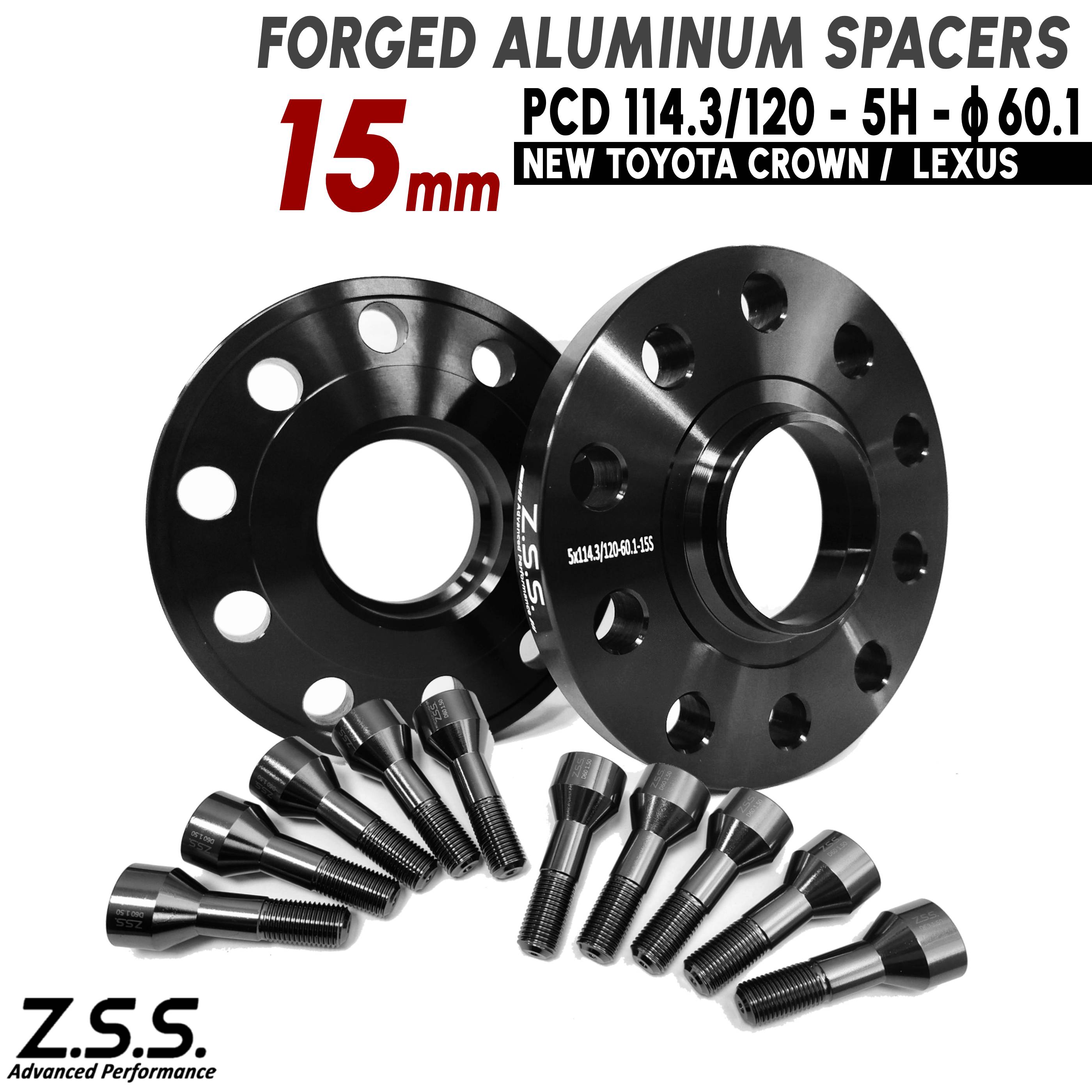 Z.S.S. AP 【チタン風ボルト付き】 レクサス NX II (Z20) NX350 TAZA25 AAZH20 AAZH25 AAZH26 15mm PCD114.3 60.1 スペーサー 社外ホイール