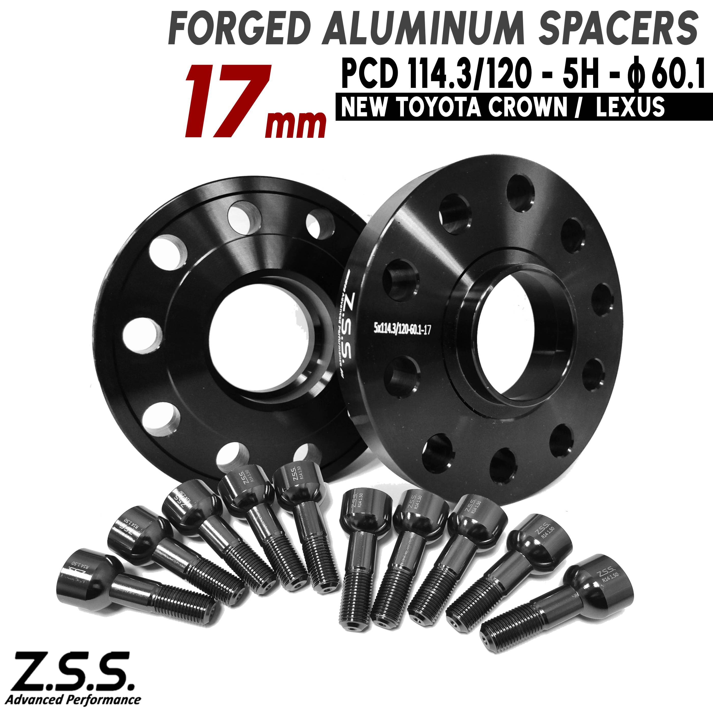 Z.S.S. AP 【チタン風ボルト付き】 レクサス LC Z100 LC500 LC500H (後期) 5BA-URZ100 6AA-GWZ100 厚み 17mm PCD120 5穴 60.1φ スペーサー