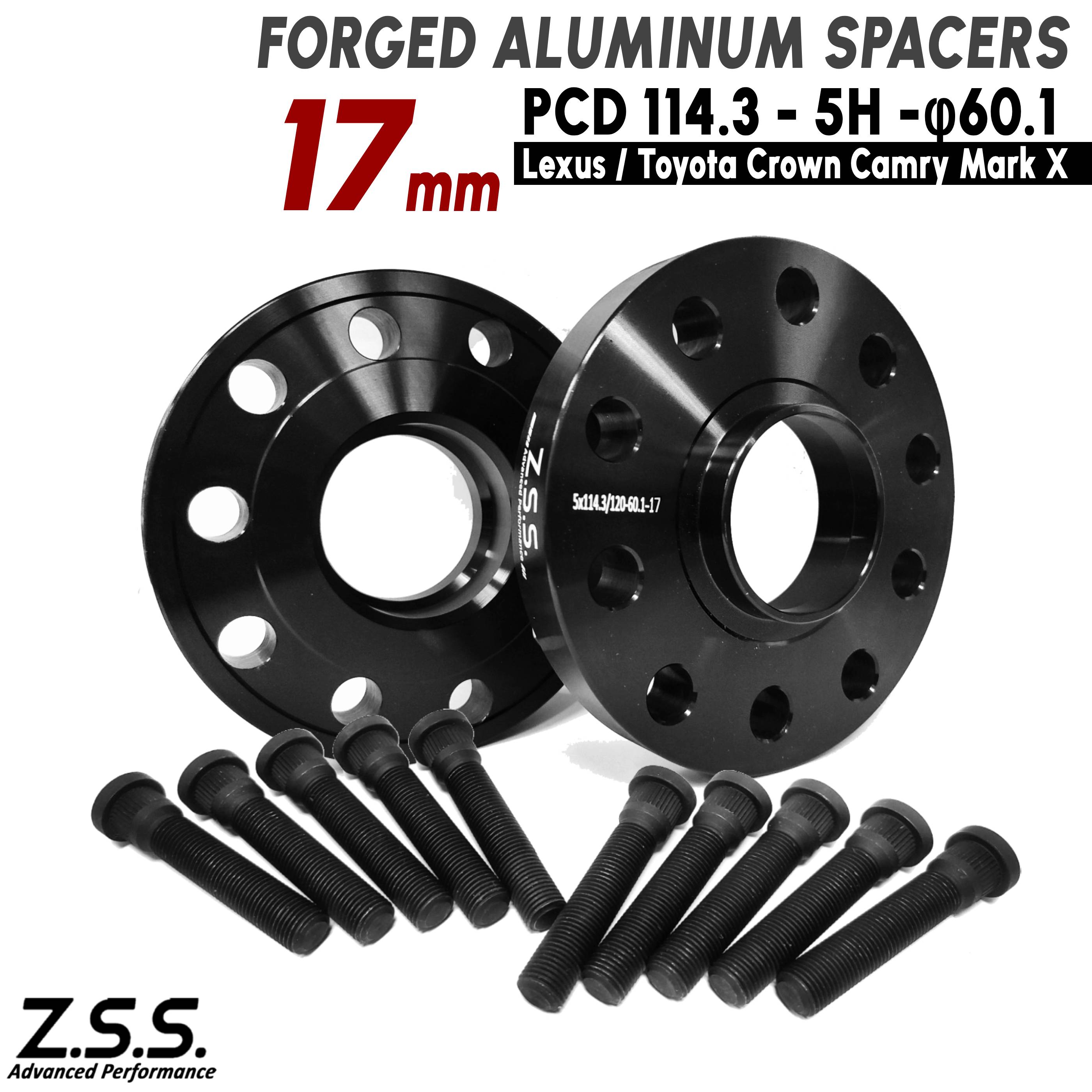 Z.S.S. AP 【 純正交換用ハブボルト付き】レクサス IS (1999~2013) GXE10 GSE20 USE20 GSE21 厚み17mm スペーサー PCD114.3 5穴 60.1φ ZSS