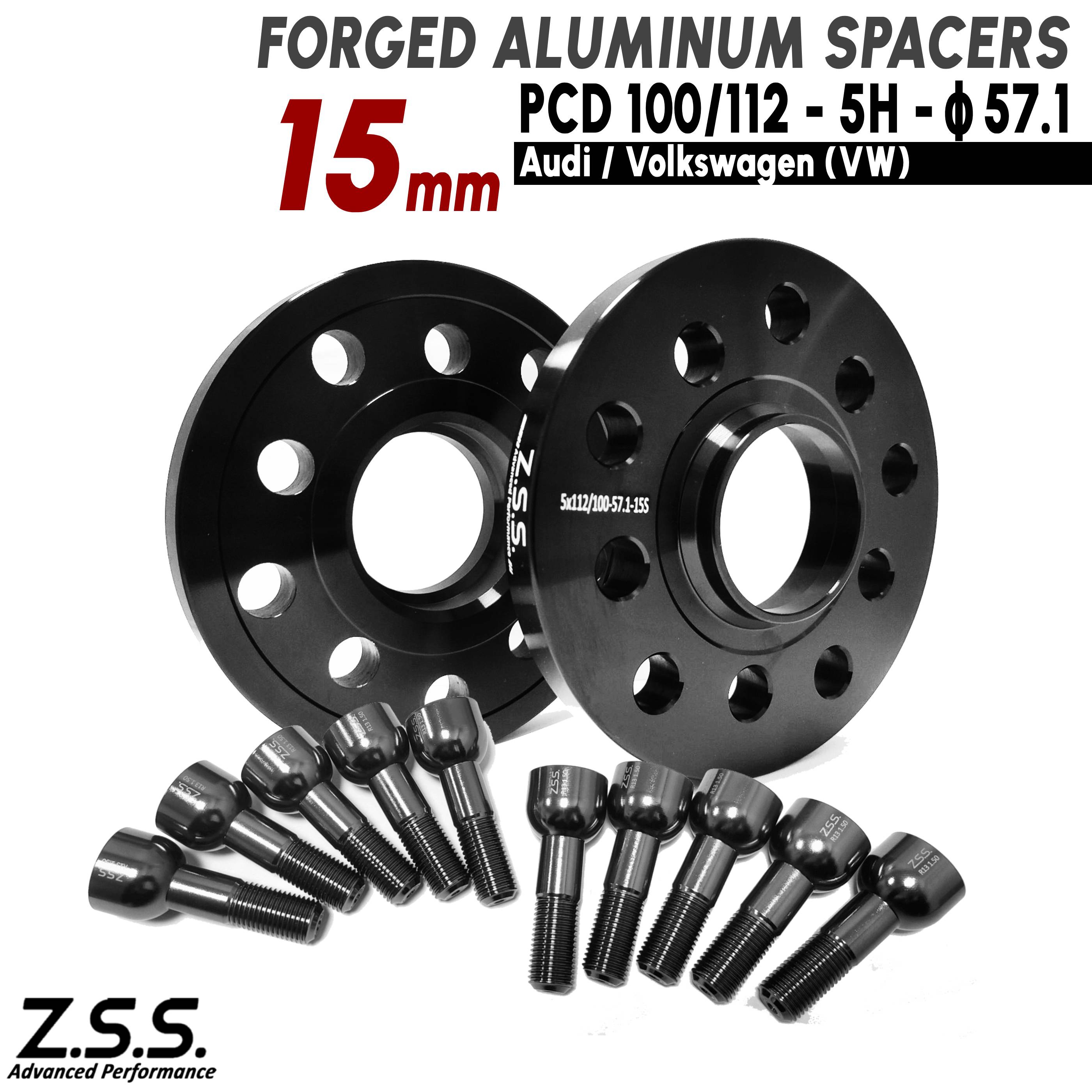 Z.S.S. AP  アウディ AUDI TT TTRS クーペ 8S 8J ABA-FVDKZ ABA-FVCJS ABA-8JCDA 15mm スペーサー PCD112 57.1φ