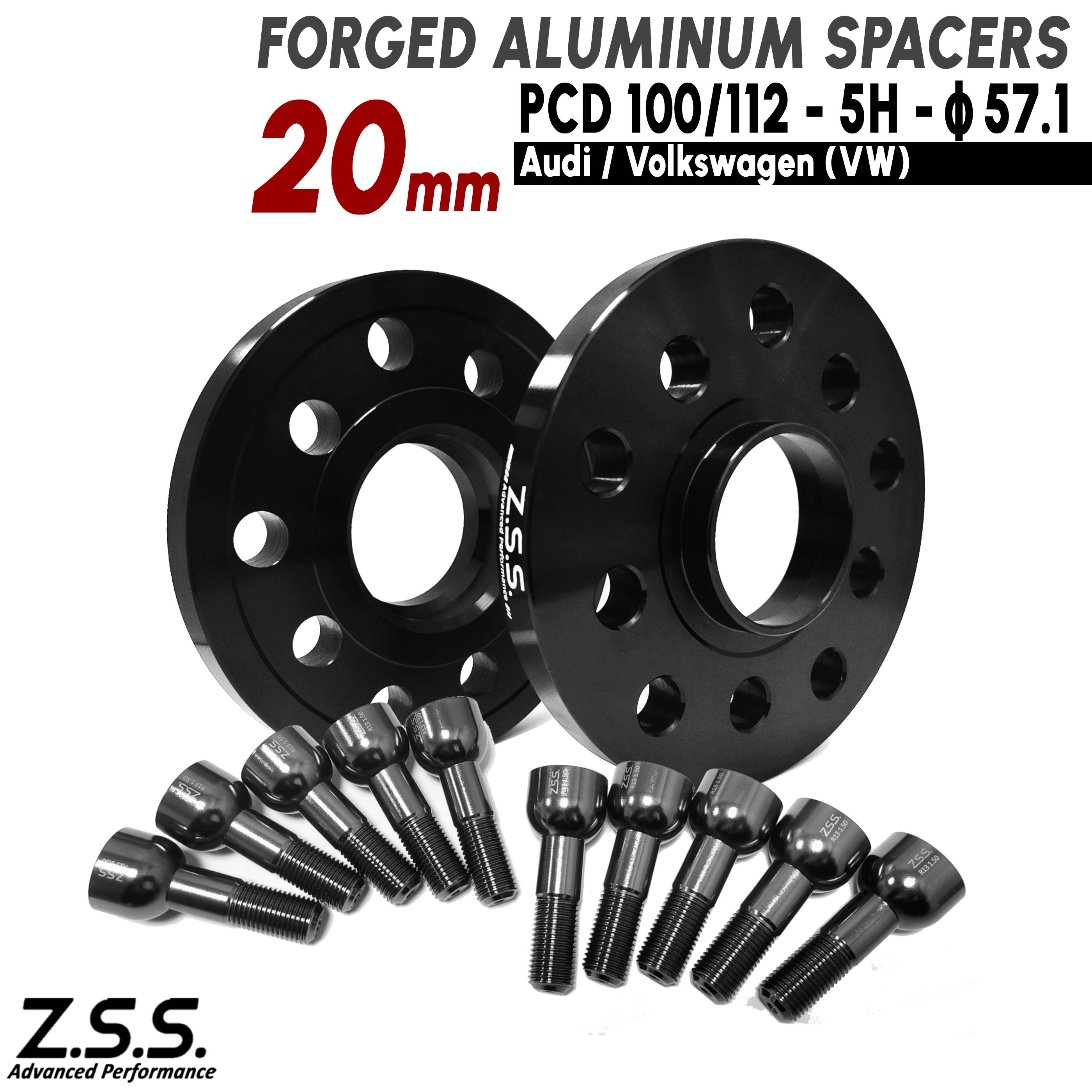 Z.S.S. AP 【チタン風ボルト付き】 VW ゴルフ7 Golf7 MK7 DBA-AUCJZ DBA-AUCPT 3DA-AUDFG 20mm スペーサー PCD112 5穴 57.1φ ゴルフVII