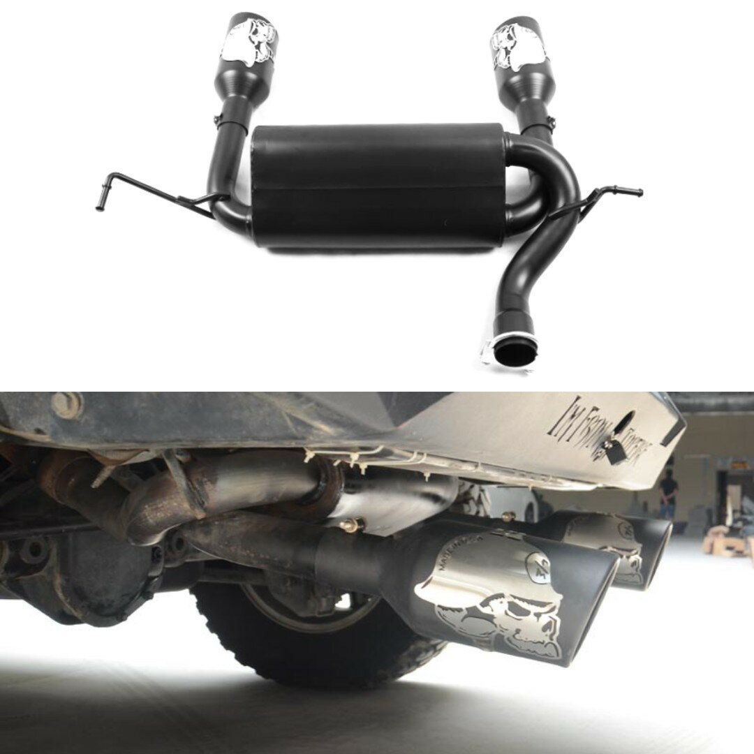 Rakuten - ジープ ラングラー JK 用 エキゾースト エキマニ マフラー マフラーカッター G-SON スタイル JEEP WRANGLER Exhaust ブラック