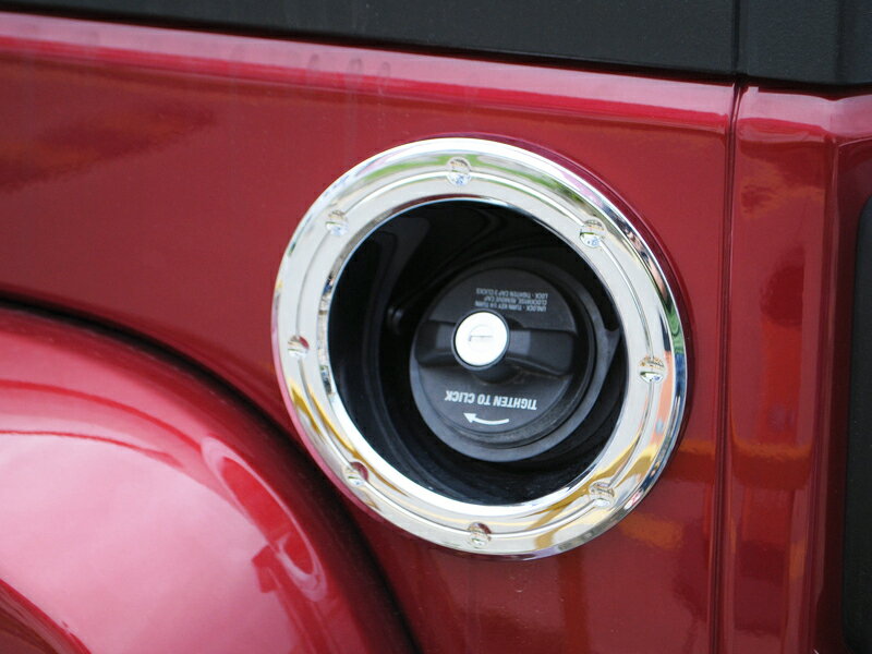Rakuten - ジープ ラングラー JK タンクカバー クローム トリム カスタム カバー メッキ Fuel Trim Cover JEEP WRANGLER
