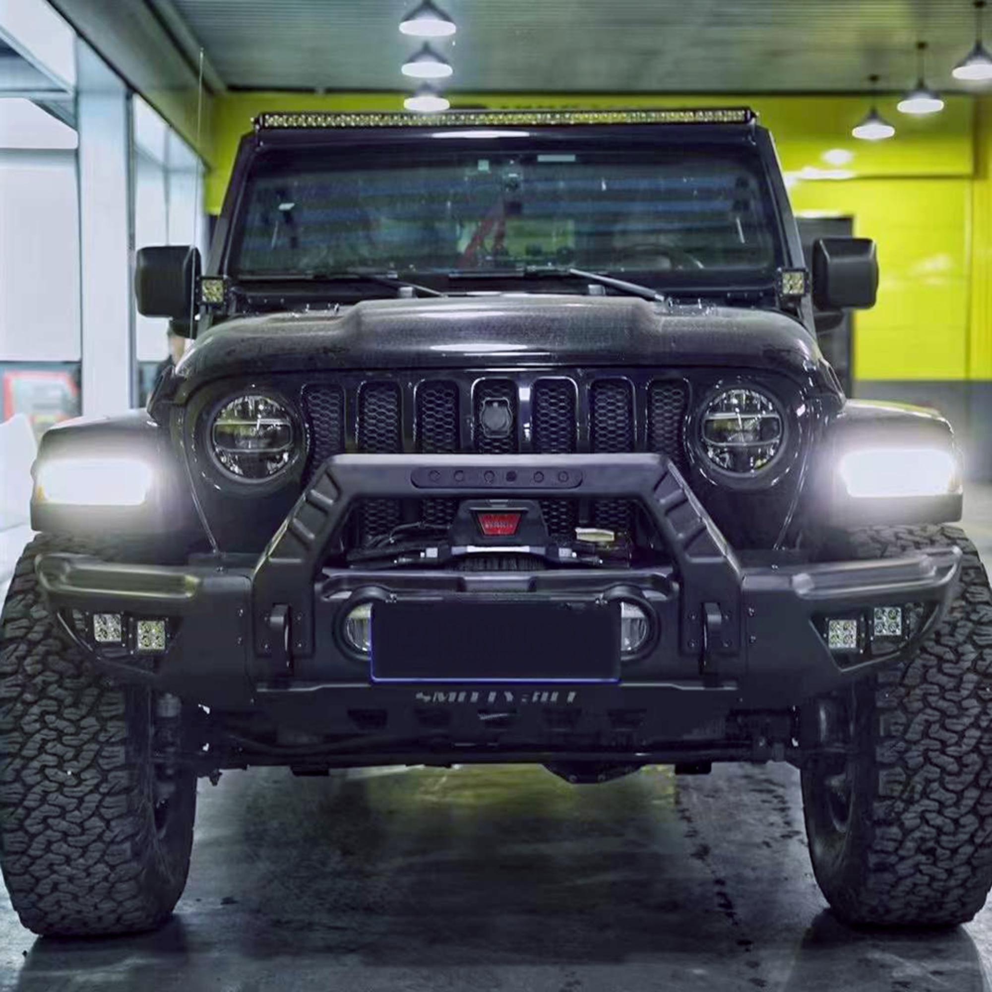 Rakuten - ラングラー JL フロントバンパー ブラック 黒 スチール製 ジープ JEEP WRANGLER JK Maike