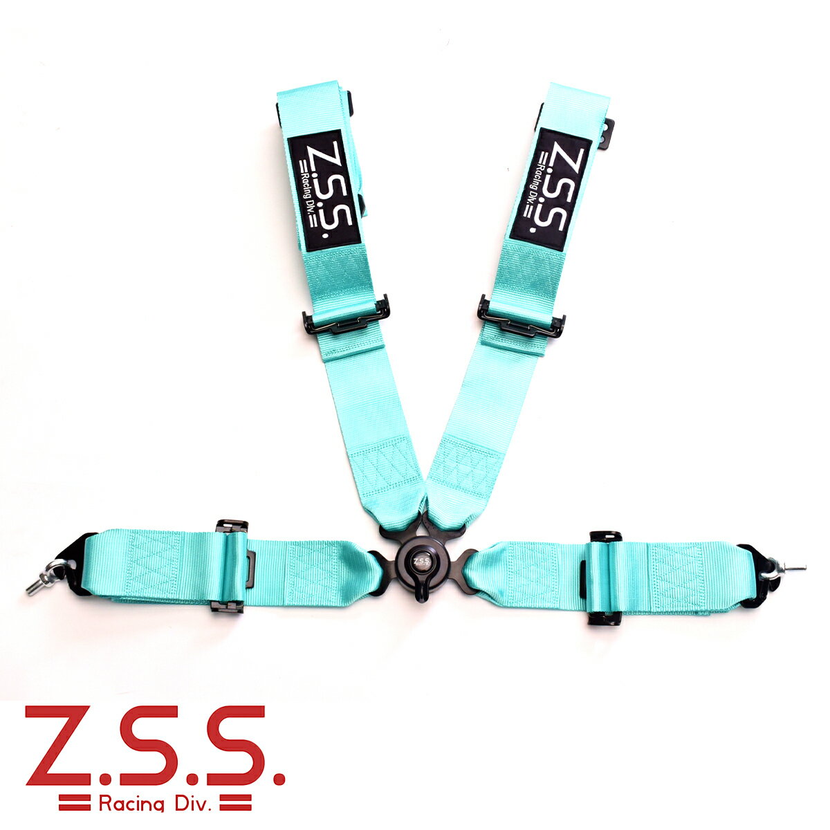 z.s.s. 4点式 レーシングハーネス シートベルト 3インチ ミント グリーン 緑 カムロック式 ZSS Racing Harness アイボルト付