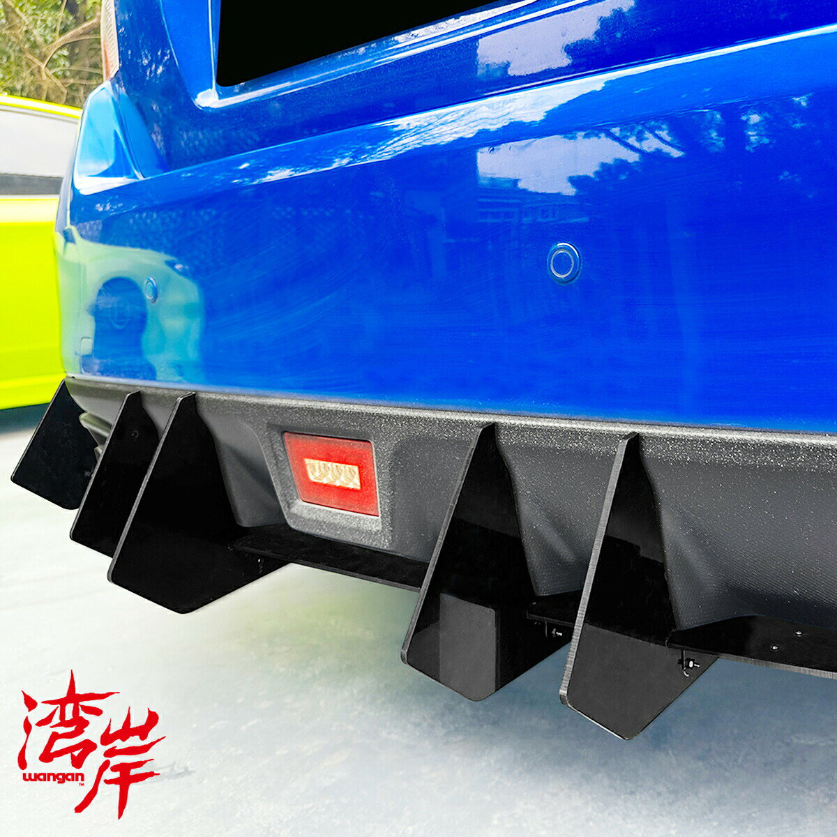 湾岸(ワンガン) ディフューザー リアサイドディフレクター WRX S4 Sti VB スバル 外装 エアロ グロスブラック ABS WGNH0025