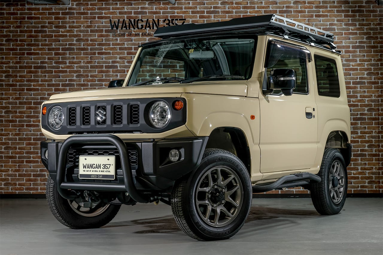 WANGAN357 JB64W JB74W JC74W ジムニー シエラ ノマド フロントバンパーガード フロントグリルガード プルバー ブラック