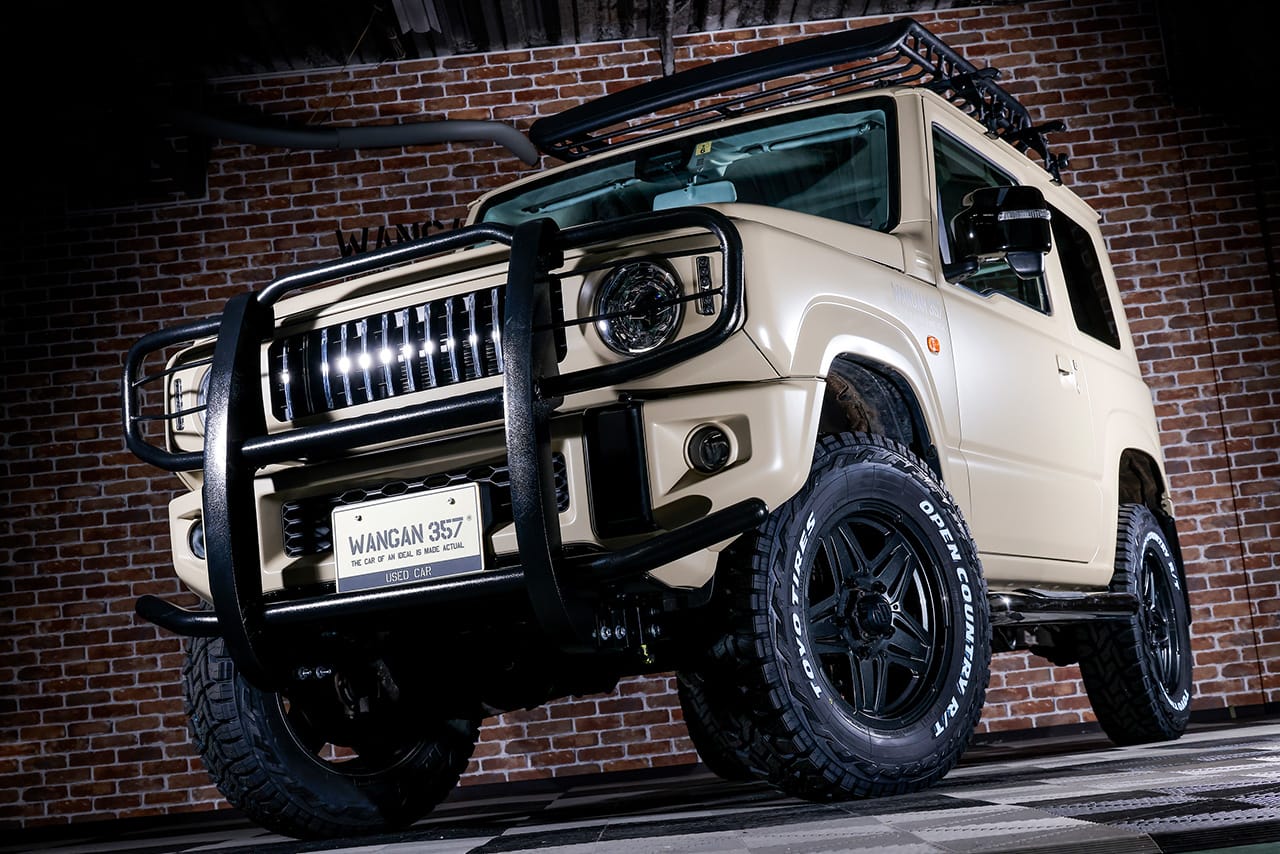 Rakuten - WANGAN357 JB64W JB74W JC74W ジムニー シエラ ノマド フロントバンパーガード フロントグリルガード プルバー ブラック