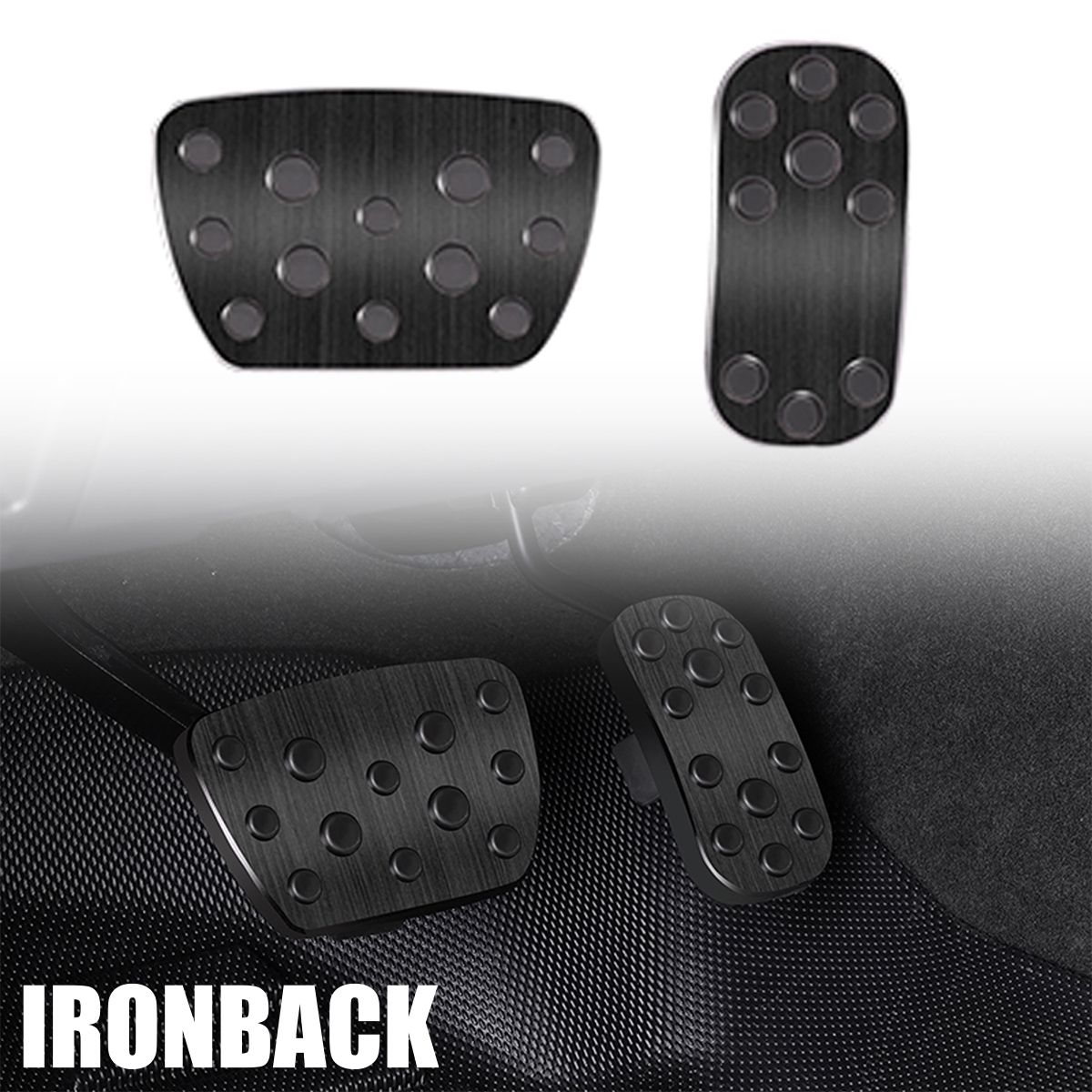 商品詳細商品説明IRONBACK（アイアンバック）アクセル＆ブレーキ ペダルカバーセットランドクルーザー250（GDJ250W / TRJ250W）専用｜2024年〜踏み込むたびに、確かな操作感。運転中に常に触れるペダル周りを、操作性とデザイン性の両面からアップグレードするIRONBACKのアクセル＆ブレーキペダルカバーセット。アルミ素材ならではの質感が、ランドクルーザー250の室内にさりげないスポーティさをプラスします。■ 商品特長アクセル＆ブレーキ専用設計ランドクルーザー250（GDJ250W / TRJ250W）専用設計で、純正ペダルにジャストフィット。操作性を高めるアルミペダルカバーアルミ素材を採用し、踏み込み時の安定感とレスポンスを向上。滑りにくい表面デザイン雨天時や濡れた靴底でも、ペダル操作をしっかりサポート。室内を引き締めるスポーティな質感シンプルながら存在感のあるデザインで、ドライバーズスペースをアップデート。軽量設計（約0.2kg）軽量ながら十分な強度を確保し、車両への負担を最小限に抑えます。■ 製品仕様商品名：アクセル＆ブレーキ ペダルカバー素材：アルミ重量：約0.2kgセット内容：本体 2ピース（アクセル／ブレーキ）■ 注意事項※本製品はペダル操作性およびドレスアップを目的としたパーツです。※装着後は、ペダルの引っ掛かりやガタつきがないか必ずご確認ください。※車両個体差により、装着感に若干の差が生じる場合があります。管理番号IRBB0007メーカーIRONBACK (アイアンバック)商品名アクセル ブレーキ ペダルカバー　適合車種ランドクルーザー （ランクル）250　ラインナップ型式GDJ250W TRJ250W年式2024年〜 ※2026年1月時点グレード-備考-取付位置-表面仕上げ-サイズ-重量約0.2kg素材/材質アルミセット内容本体 2ピース