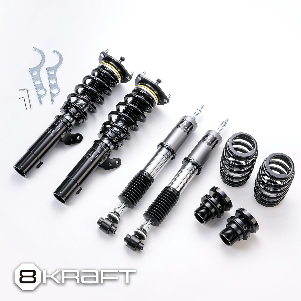 Rakuten - 8KRAFT 全長調整 フルタップ 車高調 24段減衰調整付 VW フォルクスワーゲン GOLF ゴルフ 8 R AWD 2020年〜 エイトクラフト